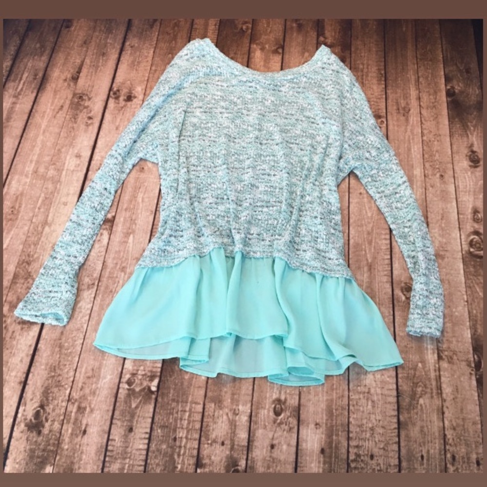Mint and White cotton long shirt or dress!